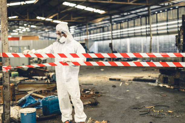 Professional Sewage Cleanup technician working in Edna, TX